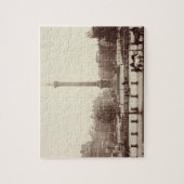 トラファルガー広場、ロンドン(セピア色の写真) ジグソーパズル (縦)