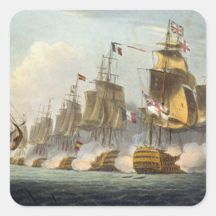 トラファルガー海戦、「からの1805年10月21日、 スクエアシール