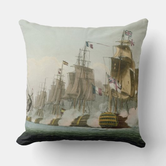 トラファルガー海戦、1805年10月21日のengrav クッション (正面)