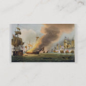 トラファルガー海戦、1805年10月21日のengrav 名刺 (裏面)