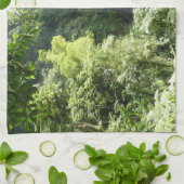 トラファルガー滝熱帯雨林写真 キッチンタオル (折り畳み)