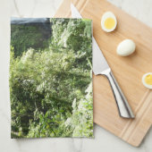 トラファルガー滝熱帯雨林写真 キッチンタオル (四つ折り)