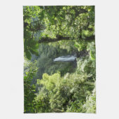 トラファルガー滝熱帯雨林写真 キッチンタオル (縦)