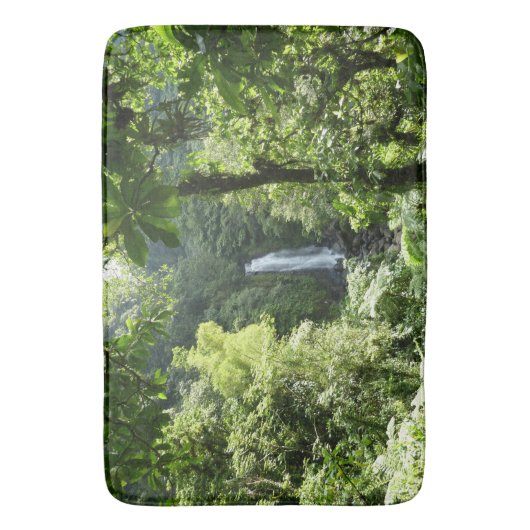 トラファルガー滝熱帯雨林写真 バスマット (正面縦)