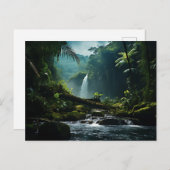 トラファルガー滝熱帯雨林写真 ポストカード (正面/裏面)