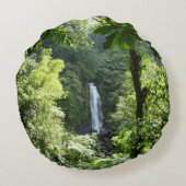 トラファルガー滝熱帯雨林写真 ラウンドクッション (裏面)