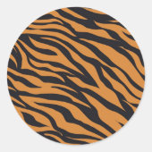 トラファンキーグストライプ・エンベロ動物のパターンの贈り物 ラウンドシール (正面)