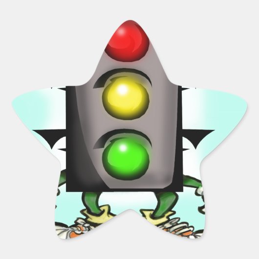 トラフィックおもしろい 星シール (正面)