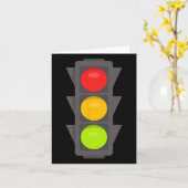 トラフィックのライトハロウィンストップの衣装赤い黄色に移動 カード (黄色い花)