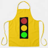 トラフィックのライト前方の注意の道路標識 エプロン (正面)