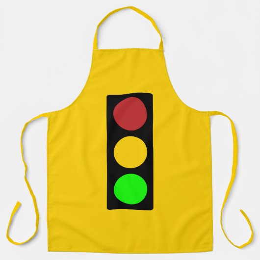 トラフィックのライト前方の注意の道路標識 エプロン (正面)