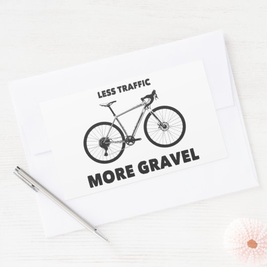 トラフィックの減少より砂利 長方形シール (封筒)