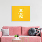 トラフィックの黄色の背景保の静かなテキスト キャンバスプリント (インサイチュ (リビング))