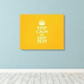 トラフィックの黄色の背景保の静かなテキスト キャンバスプリント (インサイチュ (ウッドフロア))