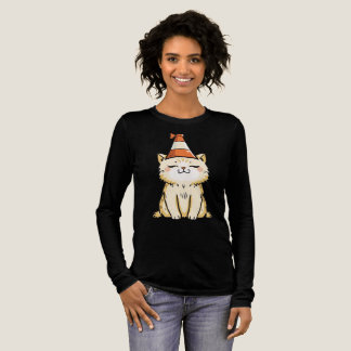 トラフィックコーンハットでドリーミー猫 トライブレンドTシャツ