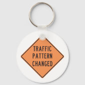 トラフィックパターン変更標識 キーホルダー (裏面)