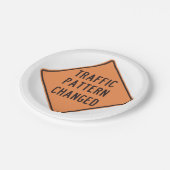 トラフィックパターン変更標識 ペーパープレート (アングル)