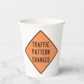 トラフィックパターン変更標識 紙コップ (正面)