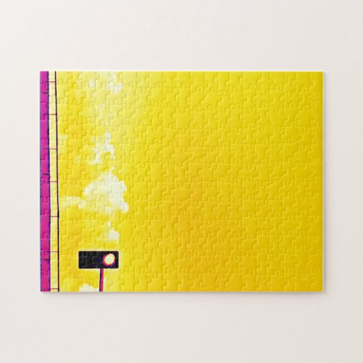 トラフィックライトフォトアートイエローピンクアドベンチャーグラード ジグソーパズル (横)