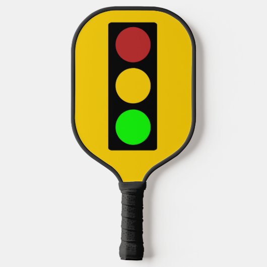 トラフィック灯前方の注意道路標識ピックボールP ピックルボールラケット (裏面)