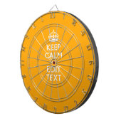 トラフィック黄色のアク保セントCalmとテキスト ダーツボード (正面右)