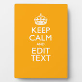 トラフィック黄色の保デコールCalmとテキスト フォトプラーク (正面)