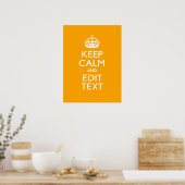 トラフィック黄色の保デコールCalmとテキスト ポスター (キッチン)