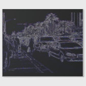 トラフィック黒光沢ラッピング紙 ラッピングペーパー (フラット)