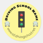 トラフィック・ライト黄色封筒用シール ラウンドシール (正面)