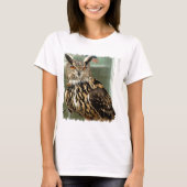 トラフズクの女性Tシャツ Tシャツ (正面)