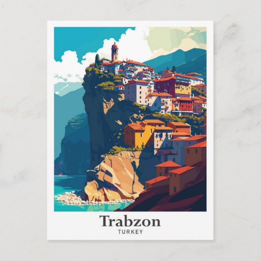 トラブソンターキートラベルヴィンテージイラストレーション ポストカード (正面)