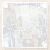 トラブルとトラブル ガラスコースター (裏面)