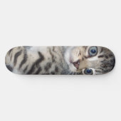 「トラブルのヒゲ – いたずら好きな虎猫子猫 スケートボード (横)
