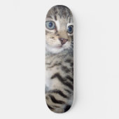 「トラブルのヒゲ – いたずら好きな虎猫子猫 スケートボード (正面)