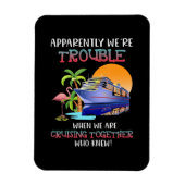 トラブルはトーガー·フラミンゴのクルージング マグネット (縦)