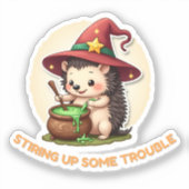 トラブルを引き起こす – かわいいハリネズミ シール (正面)