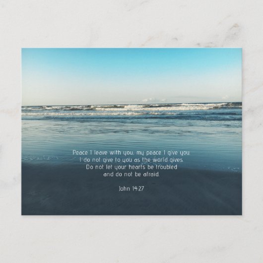 トラブル時代の平和クリスチャン聖なる書物、 経典 案内ポストカード (正面)
