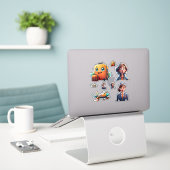 トラベおもしろいルステッカー収集 – 予測できなキャラクター シール (デスク上のノートパソコン)