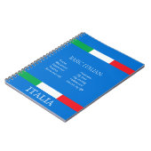 トラベイタリアンル基本言語イタリアンazure blue ノートブック (左側)