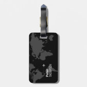 トラベエレガントラー名識別子BLACK ラゲッジタグ (裏面縦)