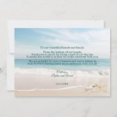 トラベエレガントルシーサイドビーチヒトデ結婚ィス サンキューカード (裏面)