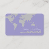 トラベエレガントル代理店薄紫ブルー名刺 名刺 (正面)