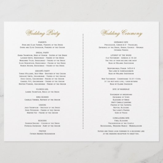 トラベエレガントル金ゴールドワールドマップ結婚式 プログラム (裏面)