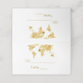 トラベエレガントル金ゴールドワールドマ結婚ップ プレイスカード (外部開封)