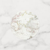 トラベカスタムルベビーシャワーヴィンテージマップ紙吹雪 コンフェッティ (スモール正面)