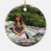 トラベカスタムル2写真2面クリスマス セラミックオーナメント (裏面)