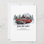 トラベクラシックルレトロカー転がズ50誕生日 招待状 (裏面)