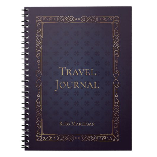トラベパーソナライズされたルエレガントジャーナル ノートブック (正面)