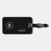 トラベパーソナライズされたルエレガントモノグモダンラム ラゲッジタグ (裏面横)