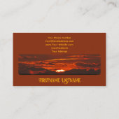 トラベミニマルルエージェント空ビーチサンセットQR-Code 名刺 (裏面)